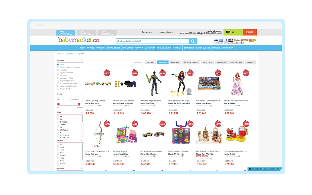 Babymarket project screen
