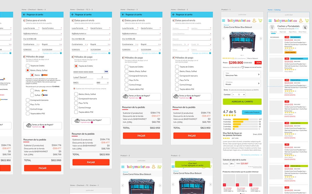 Babymarket project screen